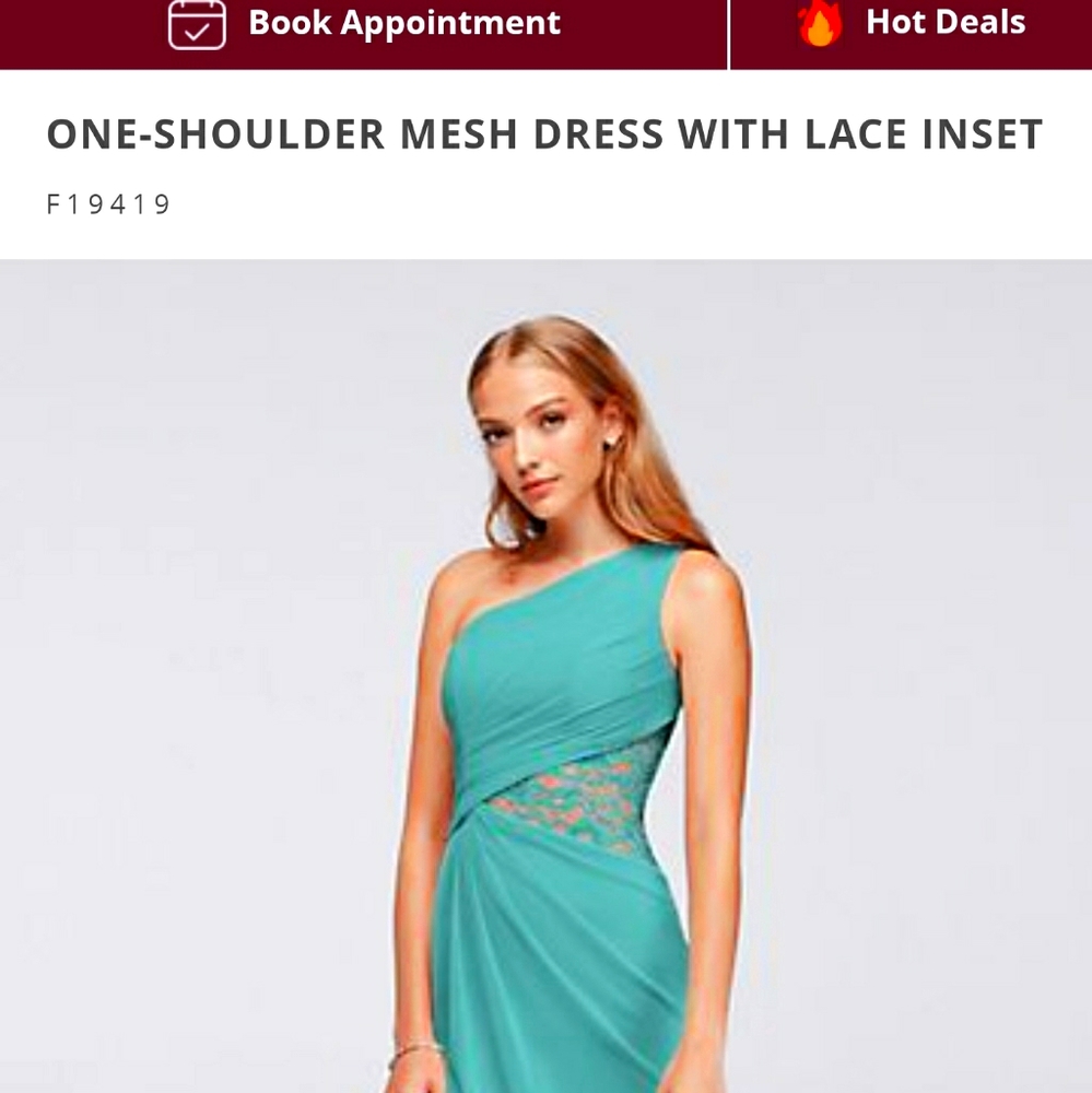 Long, one shoulder bridesmaid's dress
